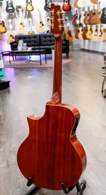 Denver - Orchestra Model Mahogany Top Cutaway Electric Acoustic Guitar - Mahogany 2